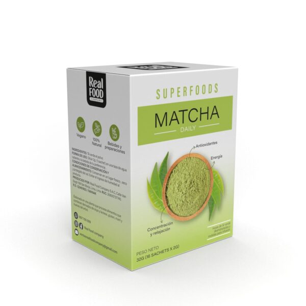 MATCHA CAJA  X16 SACHETS 2 G-REAL FOOD COMPANY
