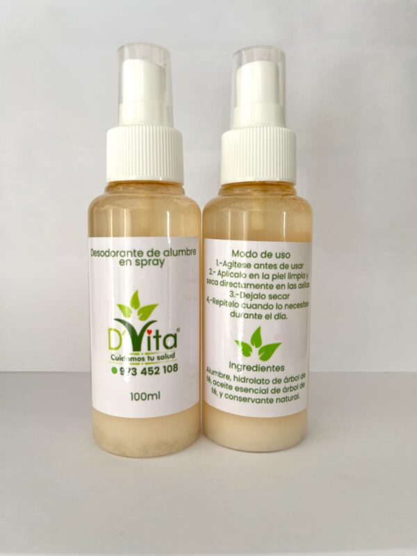 DESODORANTE EN SPRAY DE ALUMBRE CON ARBOL DE TE 100 ML -DVITA