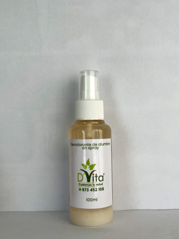 DESODORANTE EN SPRAY DE ALUMBRE CON ARBOL DE TE 100 ML -DVITA - Imagen 3